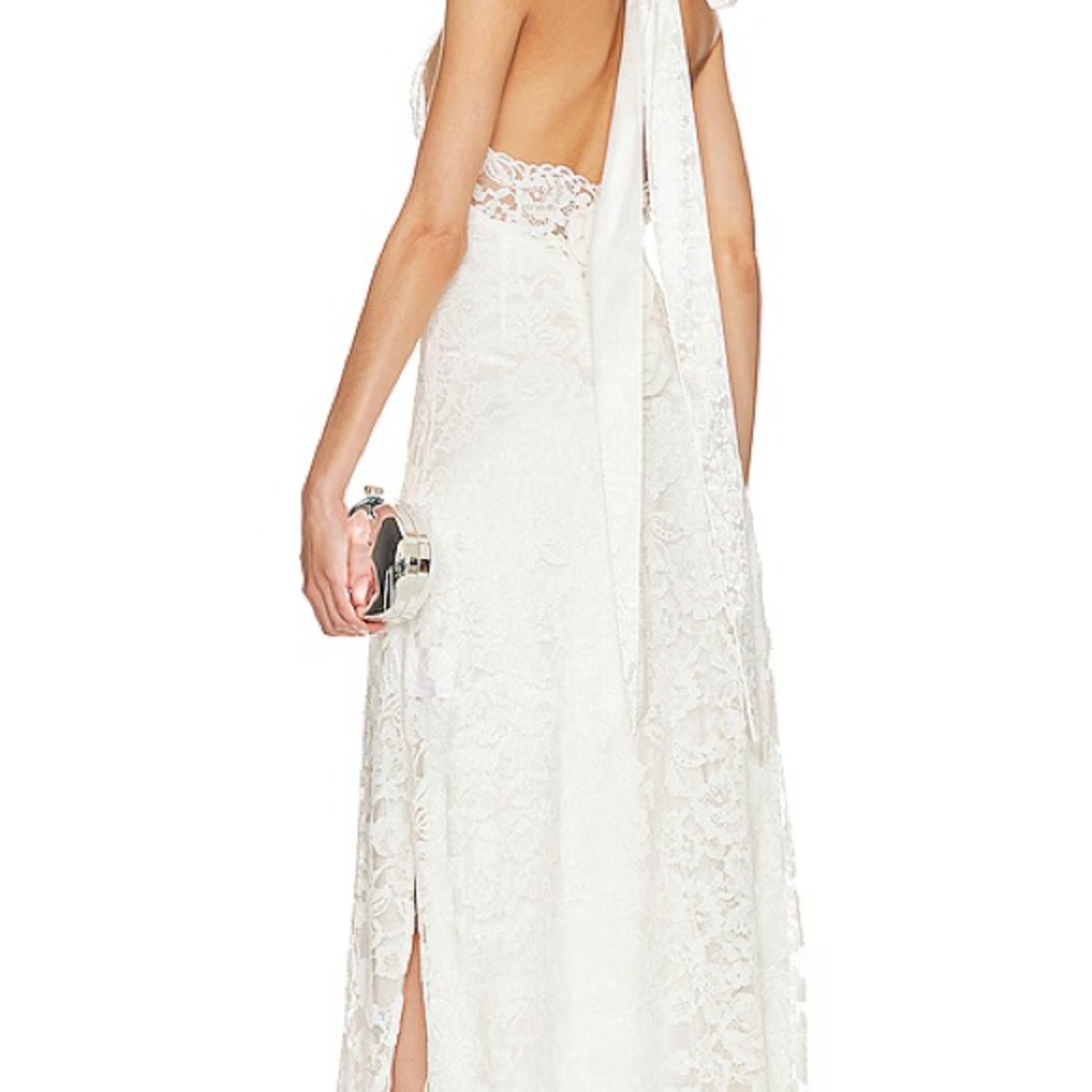 VERITY GOWN For Love & Lemons White Lace Backless Dress